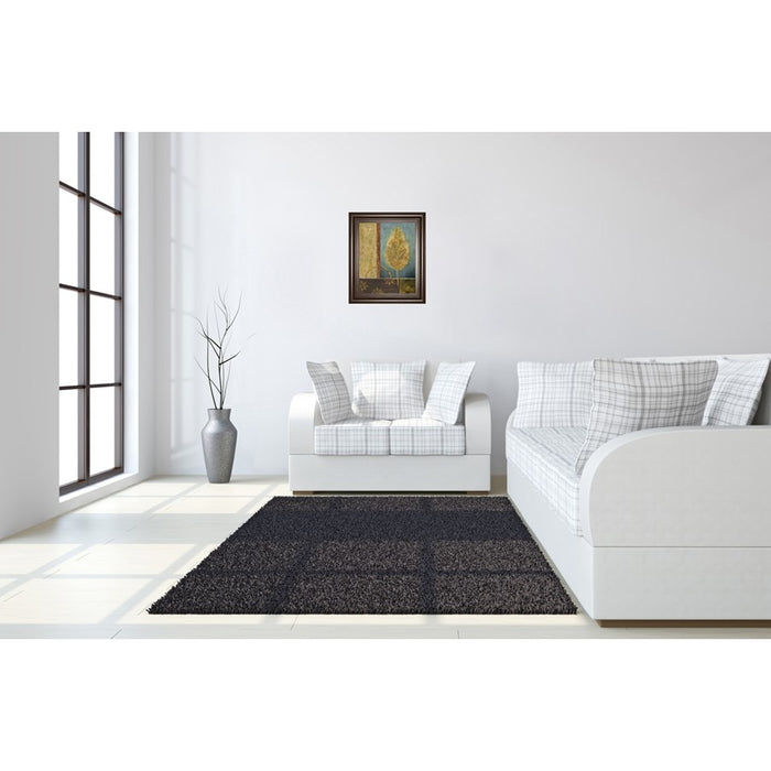 Classy Living Azure Leaf Wall Art 22"x26", Cinnamon Mocha Frame