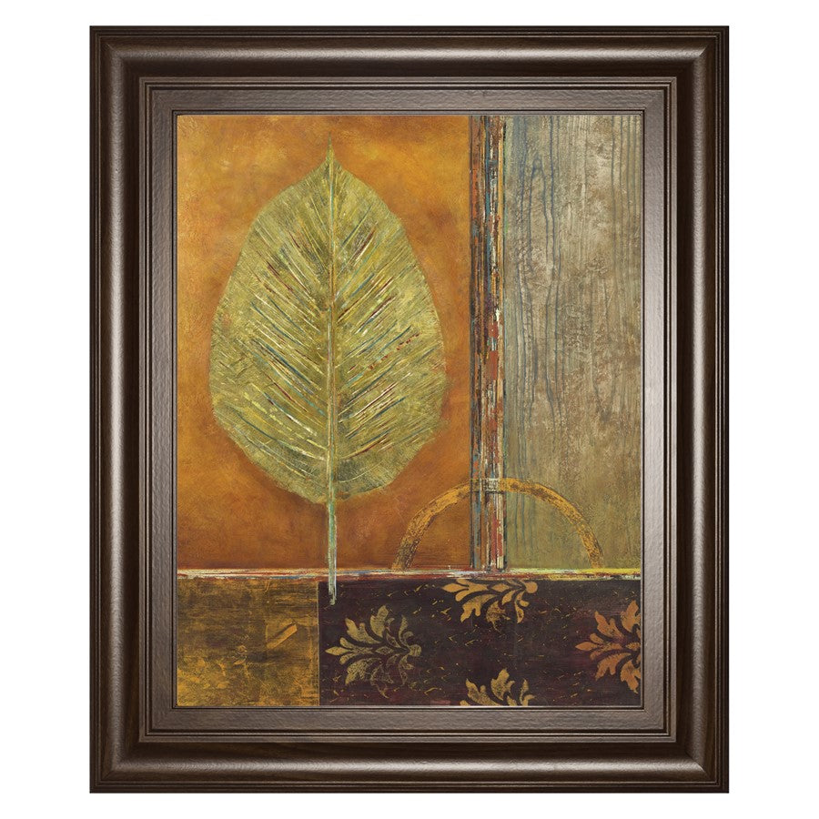 Classy Living Copper Leaf Wall Art 22"x26", Cinnamon Mocha Frame