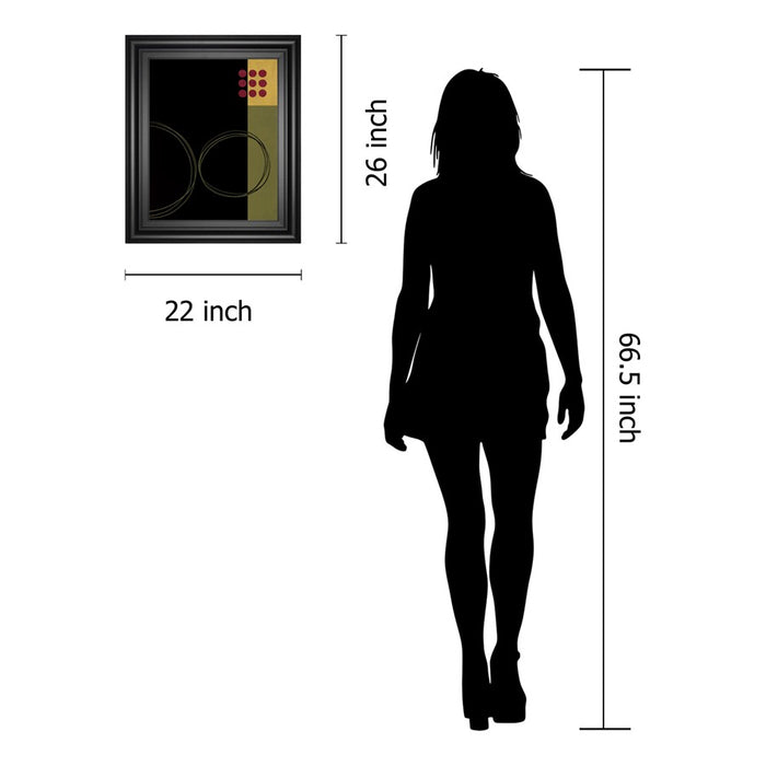 Classy Living Circular Zone II Wall Art 22"x26", Midnight Aura Frame