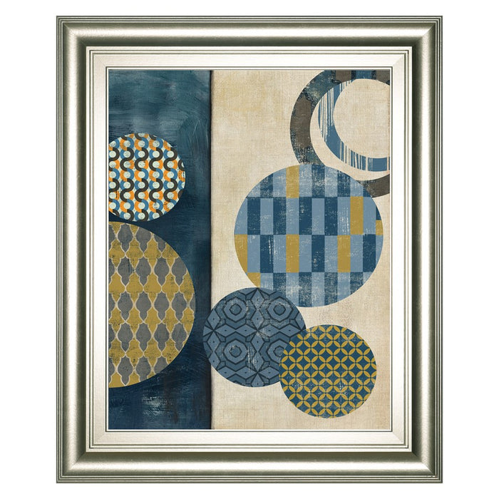 Classy Living Geometric Circles Wall Art 22"x26", Silver Serenity Frame