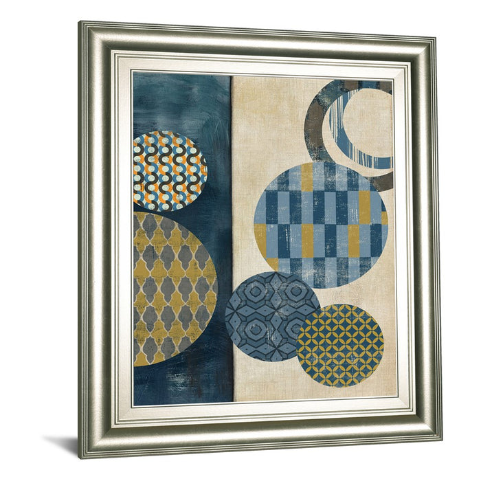 Classy Living Geometric Circles Wall Art 22"x26", Silver Serenity Frame