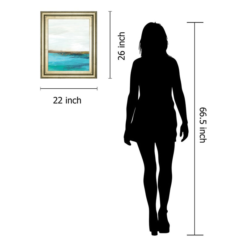 Classy Living Blissful Dawn Wall Art 22"x26", Crisp Chardonnay Frame