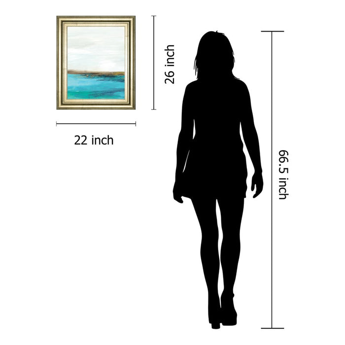 Classy Living Blissful Dawn Wall Art 22"x26", Crisp Chardonnay Frame