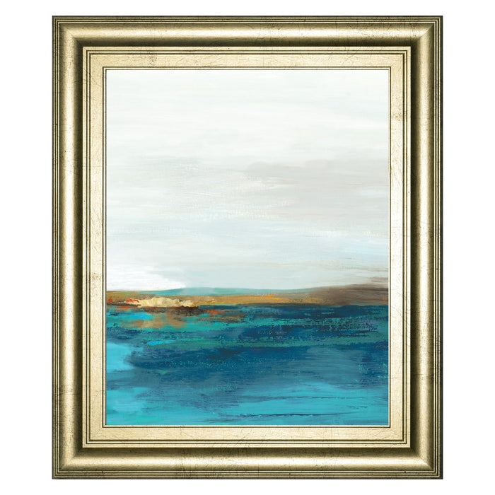 Classy Living Tranquil Horizon Wall Art 22"x26", Crisp Chardonnay Frame