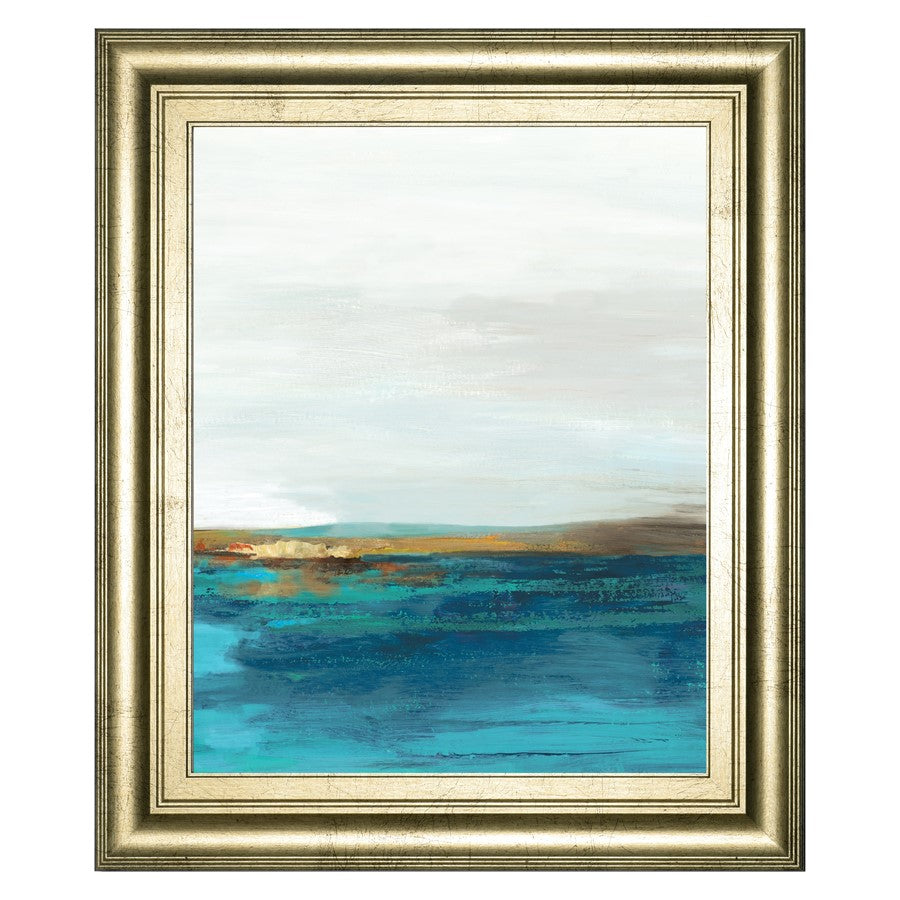 Classy Living Tranquil Horizon Wall Art 22"x26", Crisp Chardonnay Frame