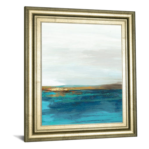 Classy Living Tranquil Horizon Wall Art 22"x26", Crisp Chardonnay Frame