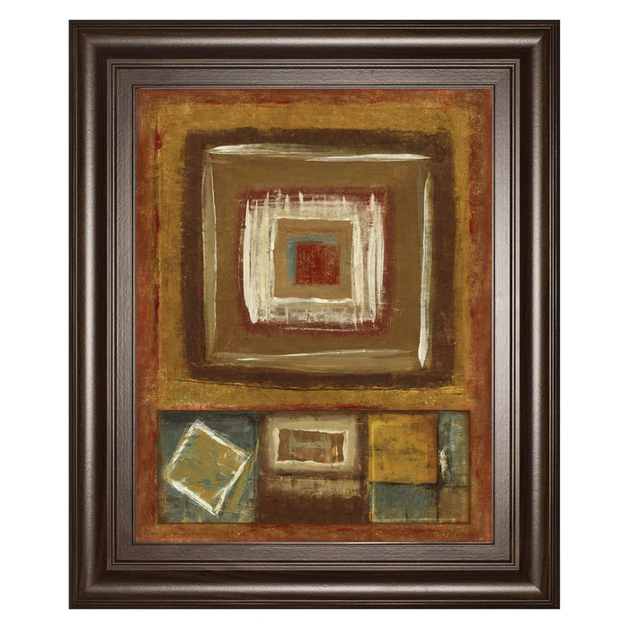 Classy Living Geometric Warmth Wall Art 22"x26", Cinnamon Mocha Frame