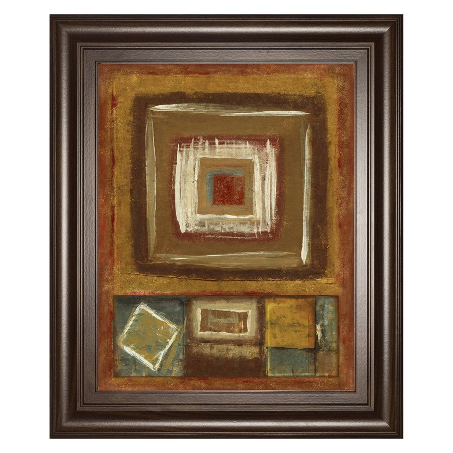 Classy Living Geometric Warmth Wall Art 22"x26", Cinnamon Mocha Frame