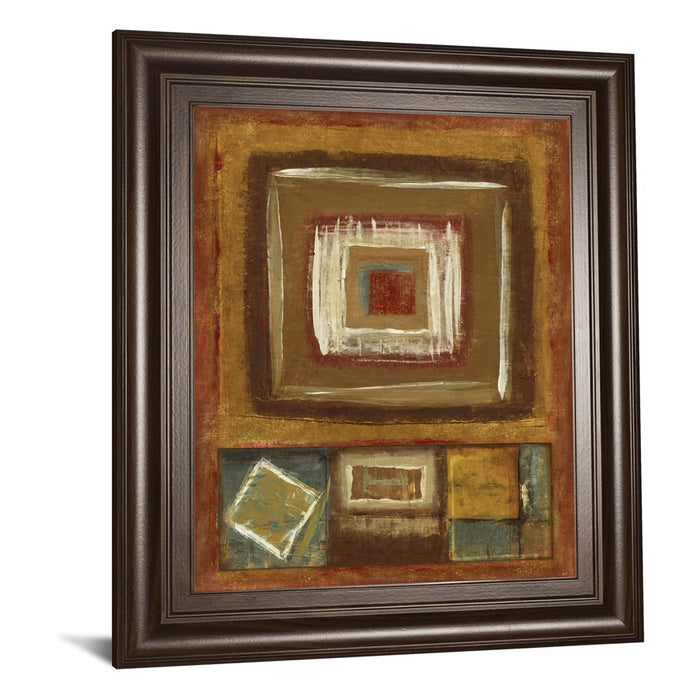 Classy Living Geometric Warmth Wall Art 22"x26", Cinnamon Mocha Frame
