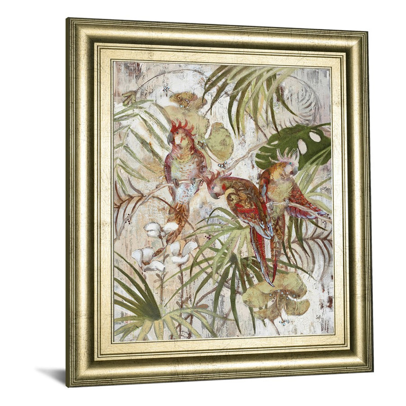 Classy Living Tropical Parrots Wall Art 22"x26", GiIded Radiance Frame