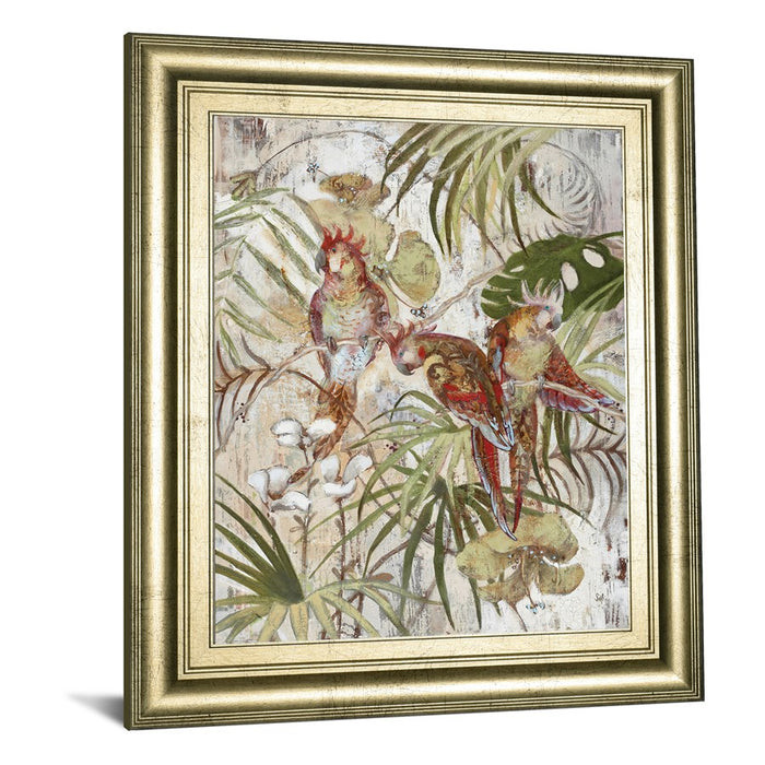 Classy Living Tropical Parrots Wall Art 22"x26", GiIded Radiance Frame