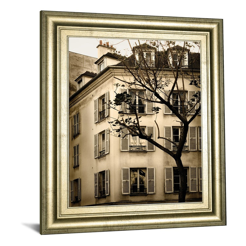 Classy Living Parisian Charm Wall Art 22"x26", Crisp Chardonnay Frame