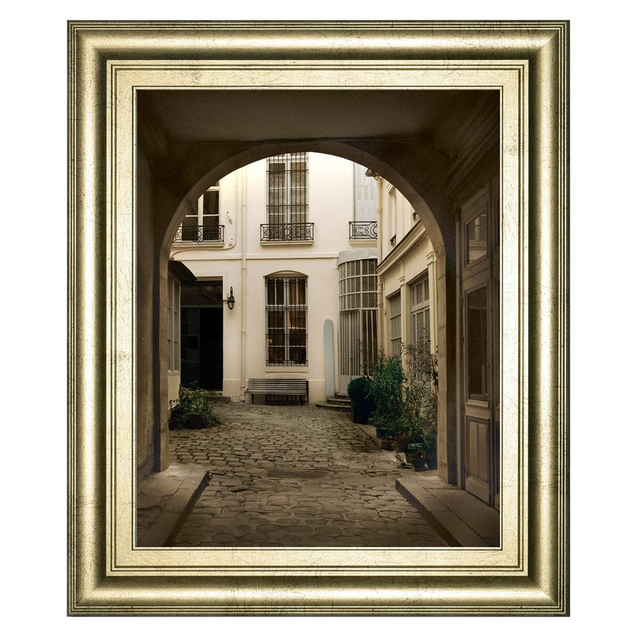 Classy Living Marais Courtyard Wall Art 22"x26", Crisp Chardonnay Frame