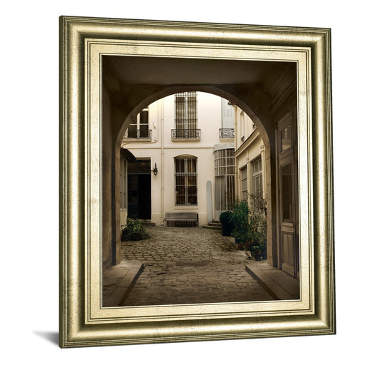Classy Living Marais Courtyard Wall Art 22"x26", Crisp Chardonnay Frame
