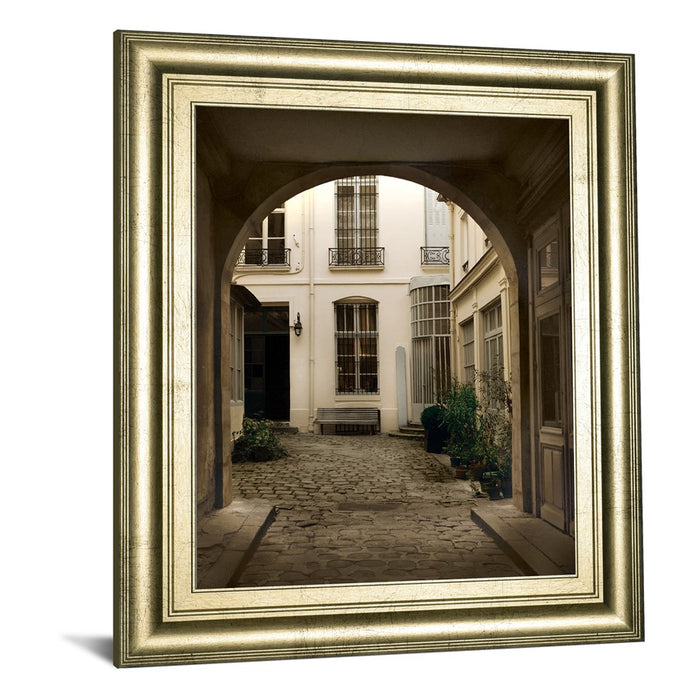 Classy Living Marais Courtyard Wall Art 22"x26", Crisp Chardonnay Frame