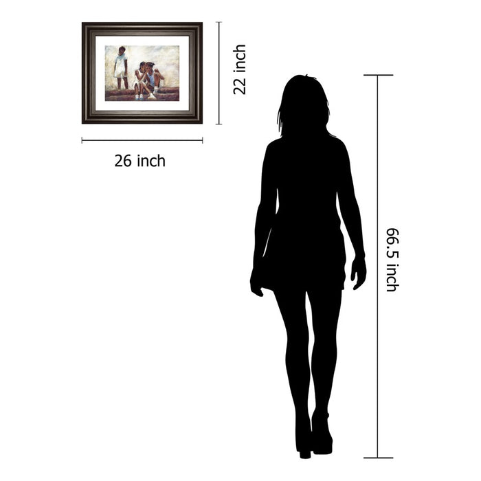 Classy Living Whispered Bonds Wall Art 26"x22", Dark Chocolate Frame