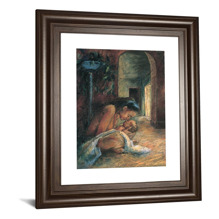 Classy Living Hallway Quietude Wall Art 22"x26", Cinnamon Mocha Frame