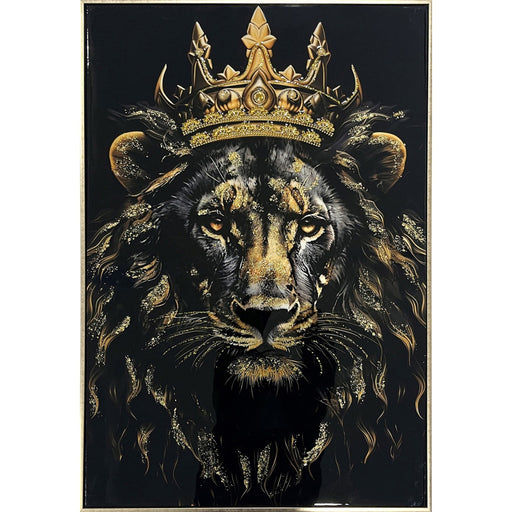 Classy Living Untamed Crowned Noir 36"x24" Gloss, Black/Gold