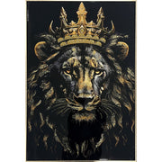 Classy Living Untamed Crowned Noir 36"x24" Gloss, Black/Gold