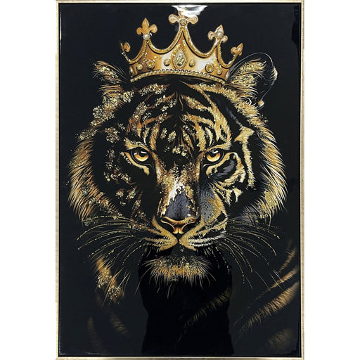 Classy Living Untamed Crowned Noir II 36"x24" Gloss, Black/Gold
