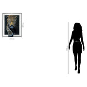 Classy Living Untamed Midnight Stalker 32"x24" Gloss, Black/White/Gold