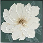 Classy Living Delicate Ivory Bloom 24"x24", Green/Ivory/Gold