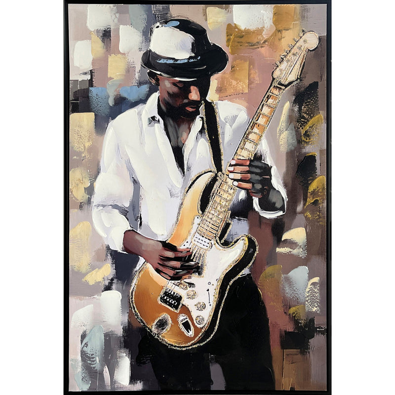Classy Living Classic Midnight Riff 36"x24", Black/Gold/Cream/Taupe