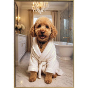 Classy Living Refreshing Spa Pup II 24"x16", Gold/Beige/White/Brown