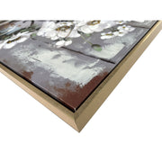 Classy Living Delicate Rustic Blossoms Study, Blue/Gray/White/Gold/Brown