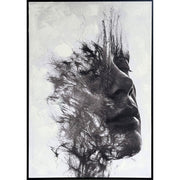 Classy Living Dramatic Veiled Reverie 40"x28", Black/White/Gray