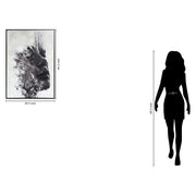 Classy Living Dramatic Veiled Reverie 40"x28", Black/White/Gray