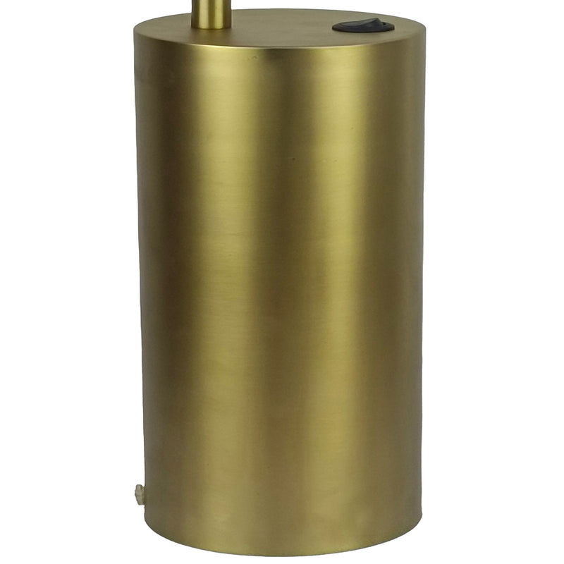 Classy Living Sculpted Glow 18in 1-Light Table Lamp | Modern Brushed Gold and Black Metal | Bedside & Desk Reading Light | Model BLL1001E