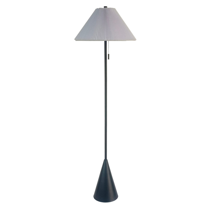 Classy Living Conical Oasis 62"x19" Metal Floor Lamp, Black, Matte Black