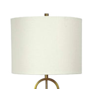 Classy Living Marble Harmony 32in Table Lamp Set of 2 | Modern Green Marble and Matte Gold Bronze | Bedroom Nightstand & Living Room | Model BLL3354