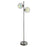 Classy Living Celestial Radiance 2Lt Floor Lamp, Gun Metal/Iridescent