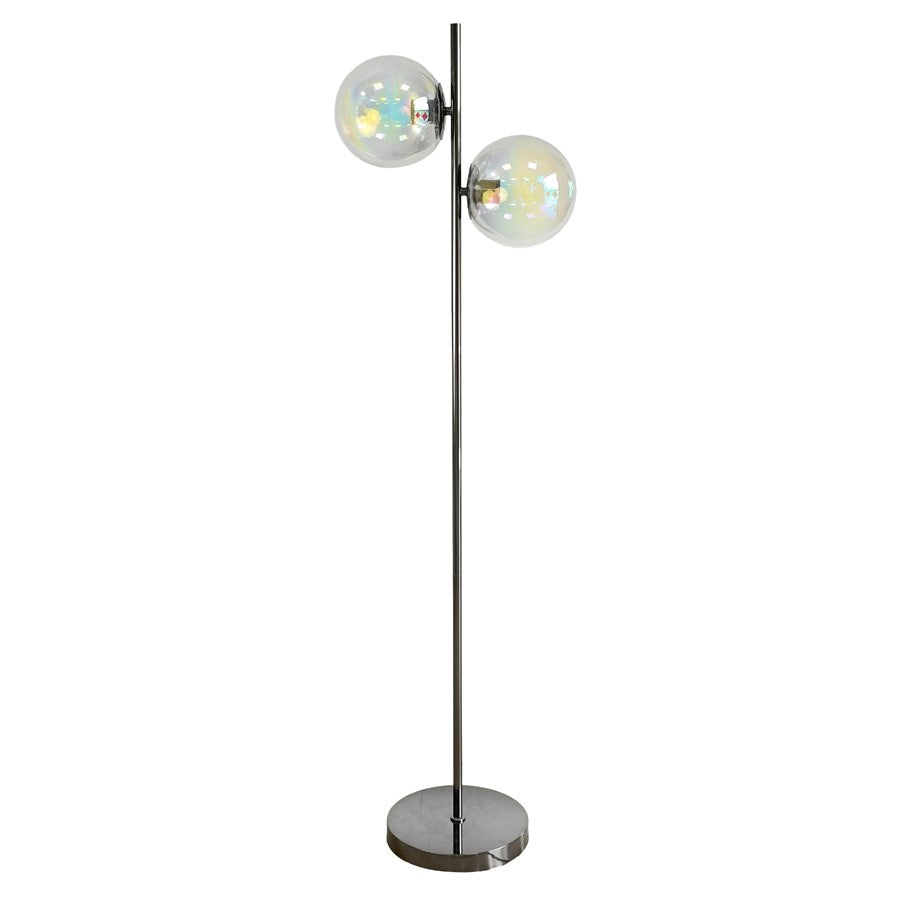 Classy Living Celestial Radiance 2Lt Floor Lamp, Gun Metal/Iridescent
