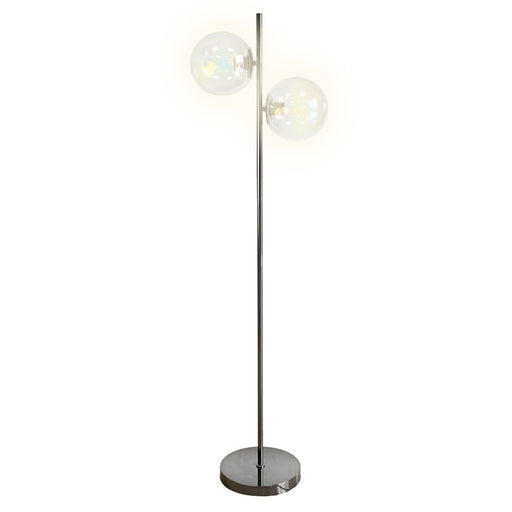 Classy Living Celestial Radiance 2Lt Floor Lamp, Gun Metal/Iridescent