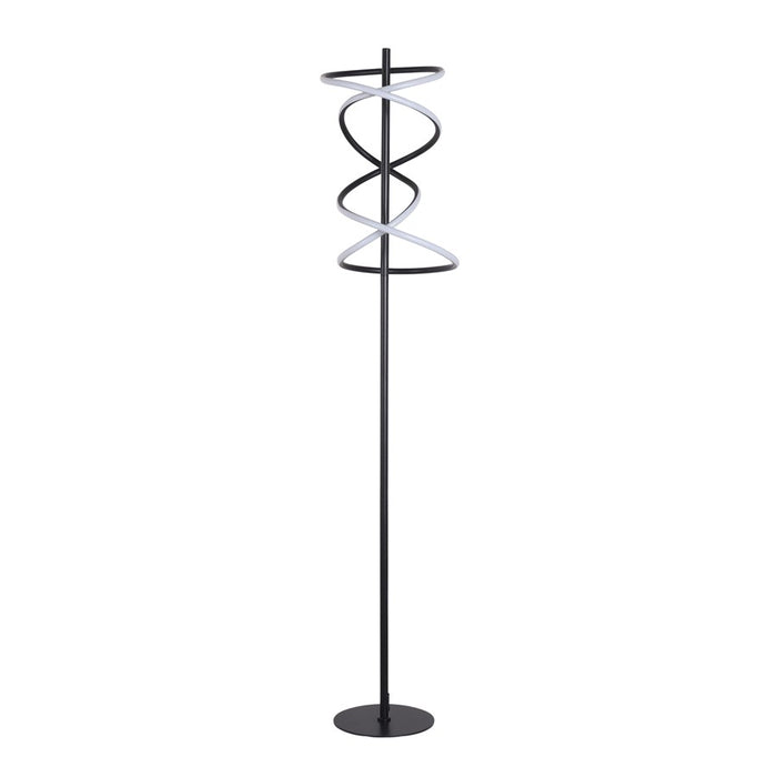 Classy Living Helix Radiance LED 1Lt Floor Lamp, Matte Black