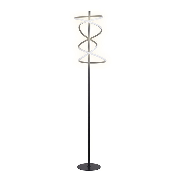 Classy Living Helix Radiance LED 1Lt Floor Lamp, Matte Black