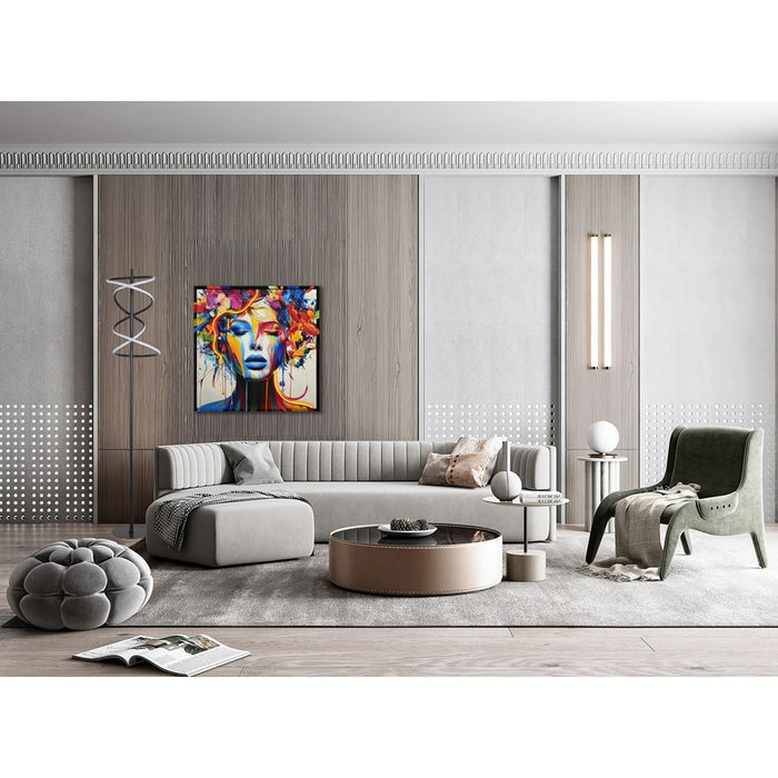 Classy Living Helix Radiance LED 1Lt Floor Lamp, Matte Black