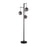 Classy Living Globe Cascade 3Lt Floor Lamp, Matte Black/Pearl Smoked - BRL3366