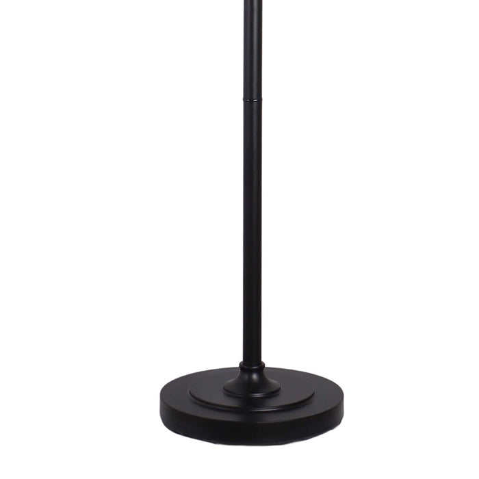 Classy Living Globe Cascade 3Lt Floor Lamp, Matte Black/Pearl Smoked