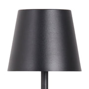Classy Living Eclipse Aura 5in Rechargeable LED Table Lamp Set of 2 | Modern Matte Black Metal and Acrylic | Bedroom Nightstand | Model BRL3372