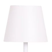 Classy Living Eclipse Aura 5in Rechargeable LED Table Lamp Set of 2 | Modern White Metal and Acrylic | Bedroom Nightstand & Reading | Model BRL3374