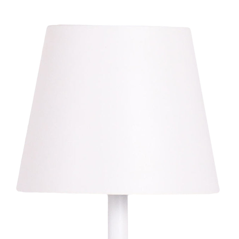 Classy Living Eclipse Aura 5in Rechargeable LED Table Lamp Set of 2 | Modern White Metal and Acrylic | Bedroom Nightstand & Reading | Model BRL3374