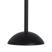 Classy Living Crystal Radiance 12in Rechargeable LED Table Lamp Set of 2 | Modern Matte Black and Smoke Acrylic | Bedroom & Console | Model BRL3378