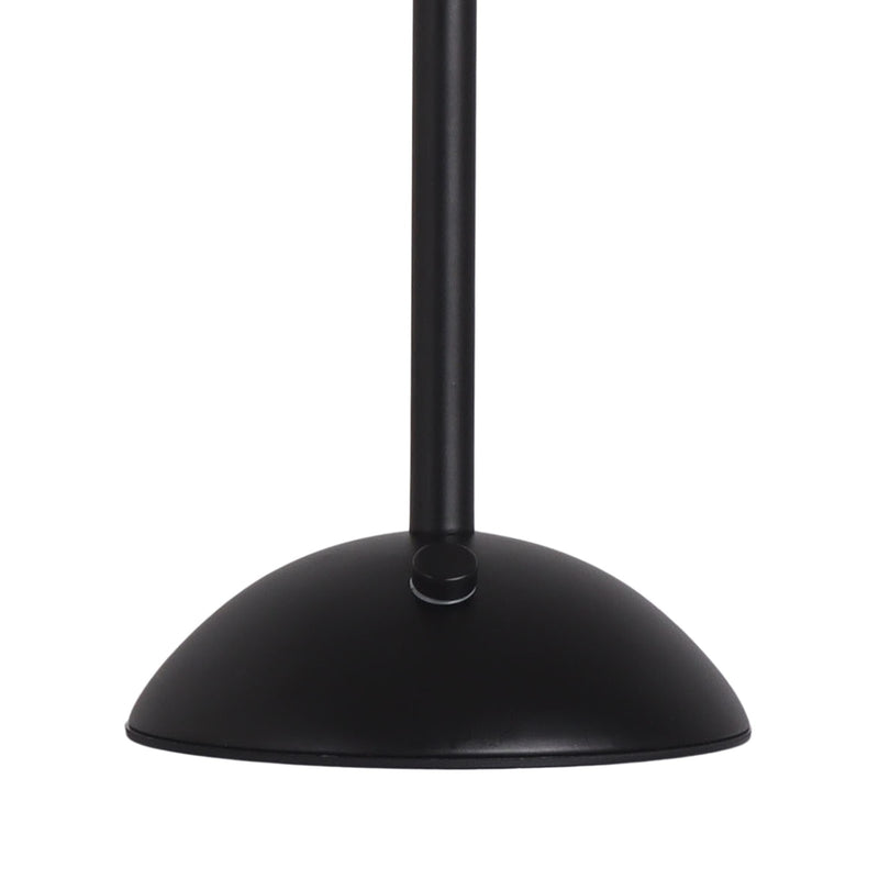 Classy Living Crystal Radiance 12in Rechargeable LED Table Lamp Set of 2 | Modern Matte Black and Smoke Acrylic | Bedroom & Console | Model BRL3378