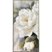 Classy Living Delicate Gld Peony II 47"x24", Ivory/Gray/Green/Gold