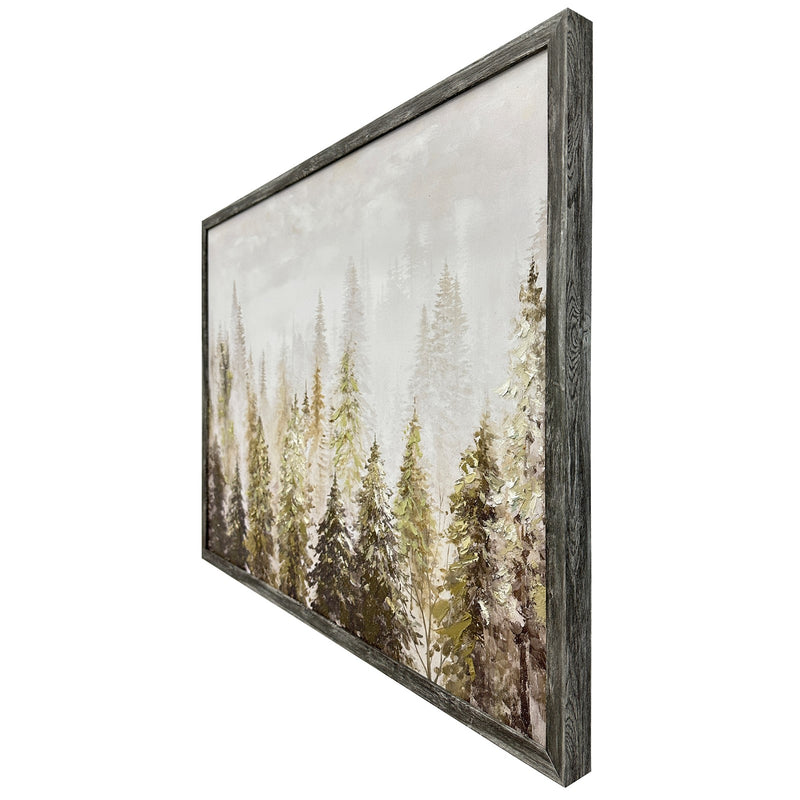 Classy Living Poetic Fogbound Pines, Gray/Brown/Ivory/Green/Charcoal