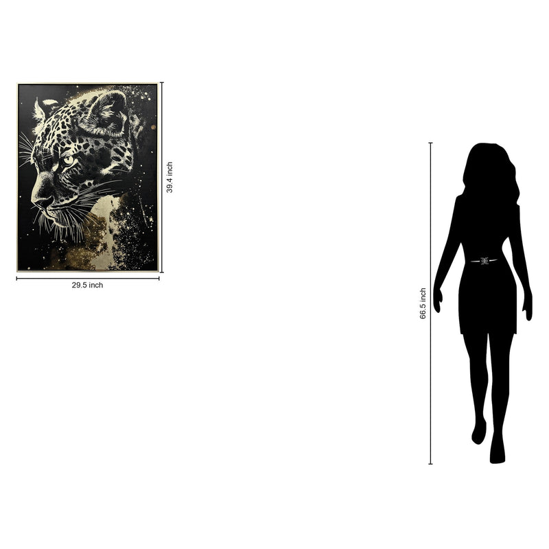 Classy Living Untamed Midnight Prowl 39"x30", Black/Ivory/Gold